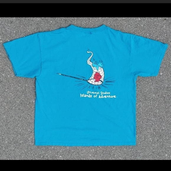 ​Vtg 2000s Universal Studios Dr Seuss Double Sided Print T-Shirt Large - Picture 2 of 8